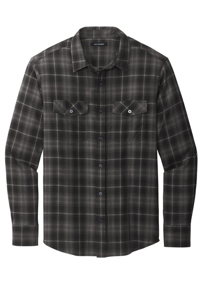 Ombre Plaid Long Sleeve Shirt