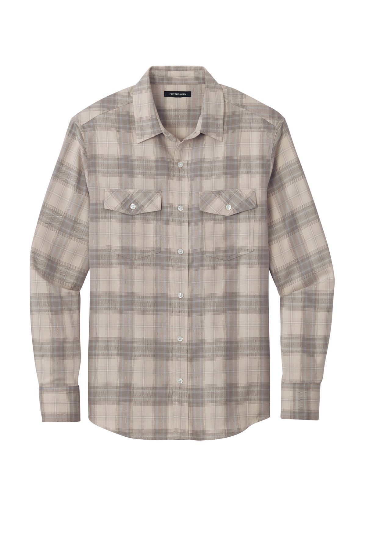 Ombre Plaid Long Sleeve Shirt