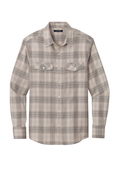 Ombre Plaid Long Sleeve Shirt