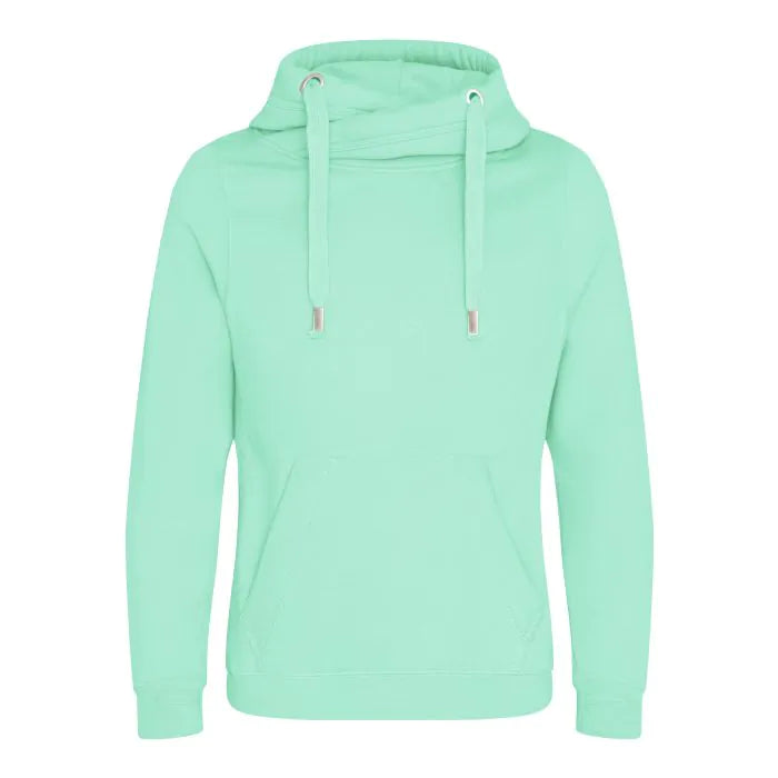Cross Neck Hooded Sweatshirt