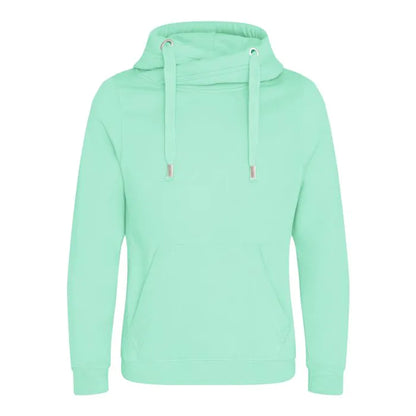 Cross Neck Hooded Sweatshirt