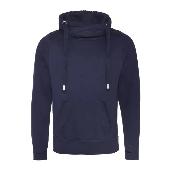Cross Neck Hooded Sweatshirt