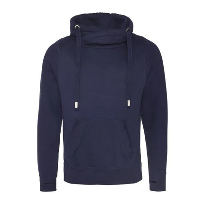 Cross Neck Hooded Sweatshirt