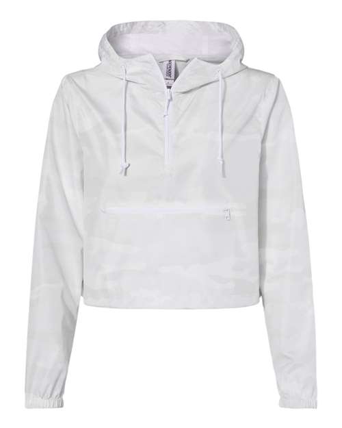 Ladies Lightweight 1/4 Zip Cropped Windbreaker