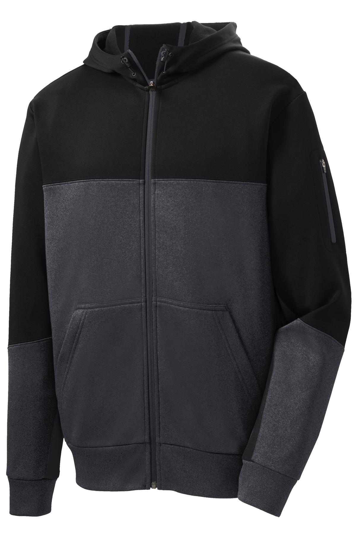 Sport-Tek Colorblock Full-Zip Hooded Jacket