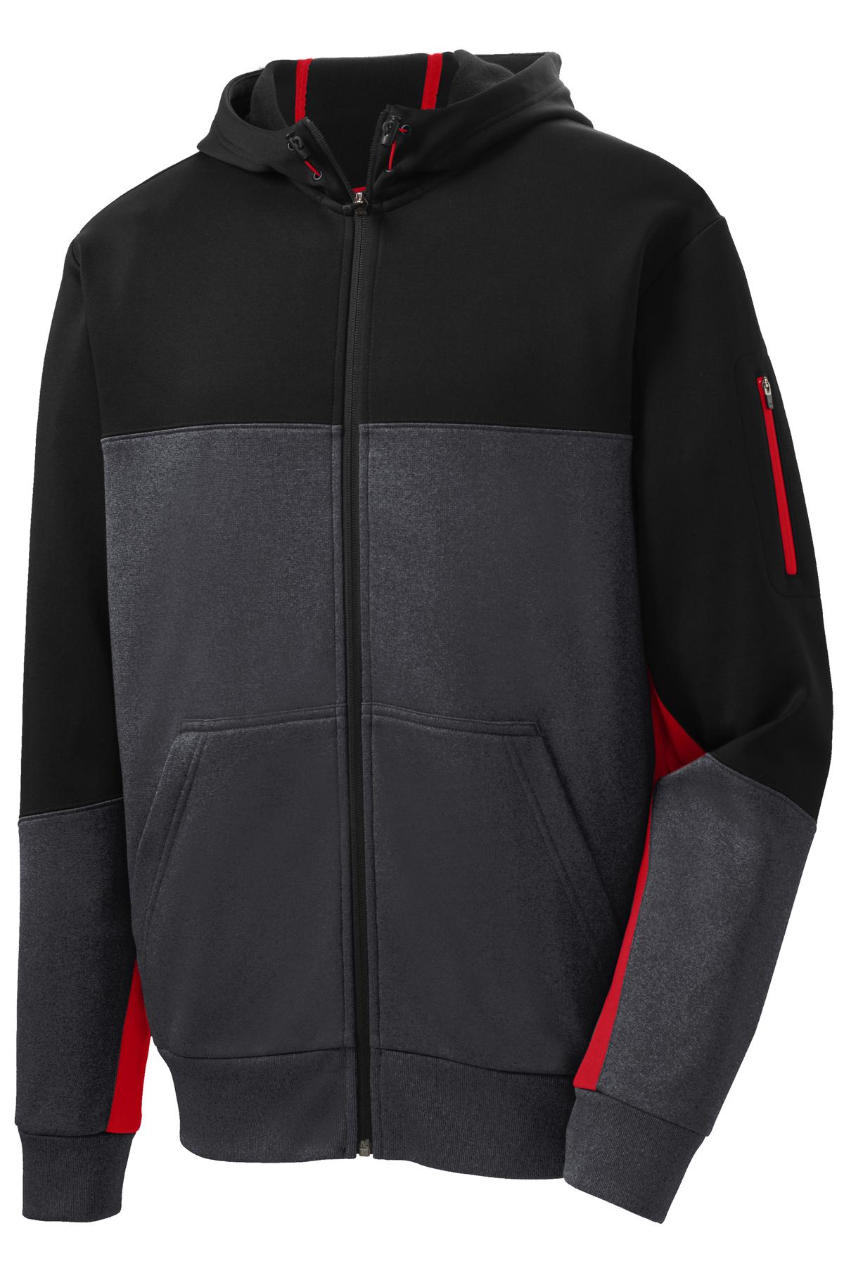 Sport-Tek Colorblock Full-Zip Hooded Jacket