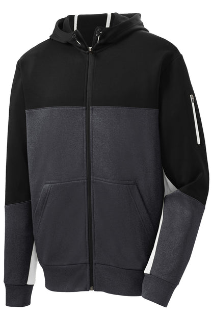 Sport-Tek Colorblock Full-Zip Hooded Jacket