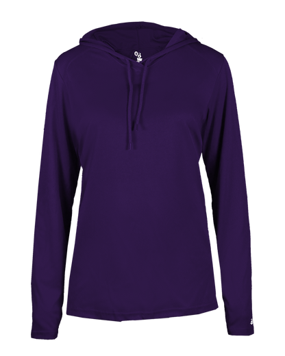 Ladies B-Core Long Slv Hooded T