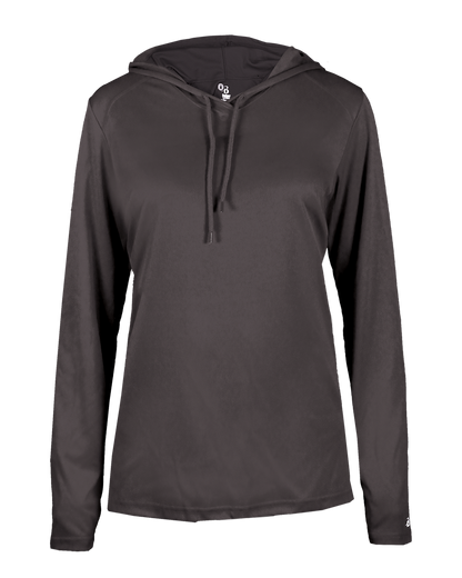 Ladies B-Core Long Slv Hooded T