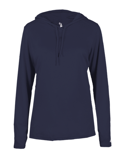 Ladies B-Core Long Slv Hooded T