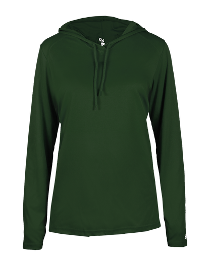 Ladies B-Core Long Slv Hooded T