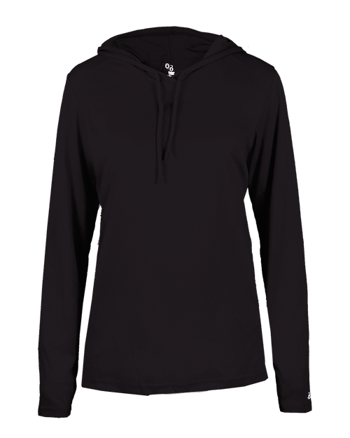Ladies B-Core Long Slv Hooded T