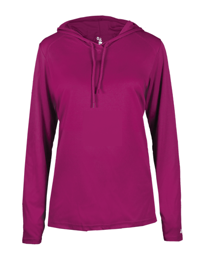 Ladies B-Core Long Slv Hooded T